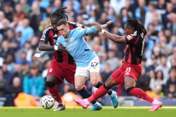 Video bóng đá Man City - Fulham: Căng thẳng rượt đuổi 5 bàn (Ngoại hạng Anh)