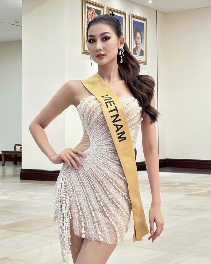 Hoa hậu Quế Anh mặc xuyên thấu lộ nội y ở Miss Grand - 8