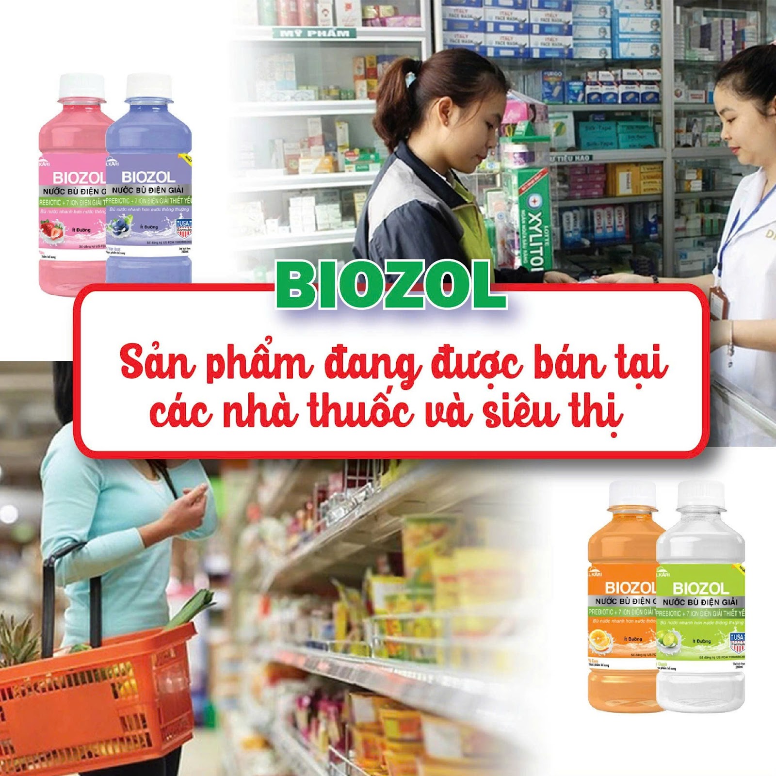 Nước bù điện giải BIOZOL được phân phối trên thị trường