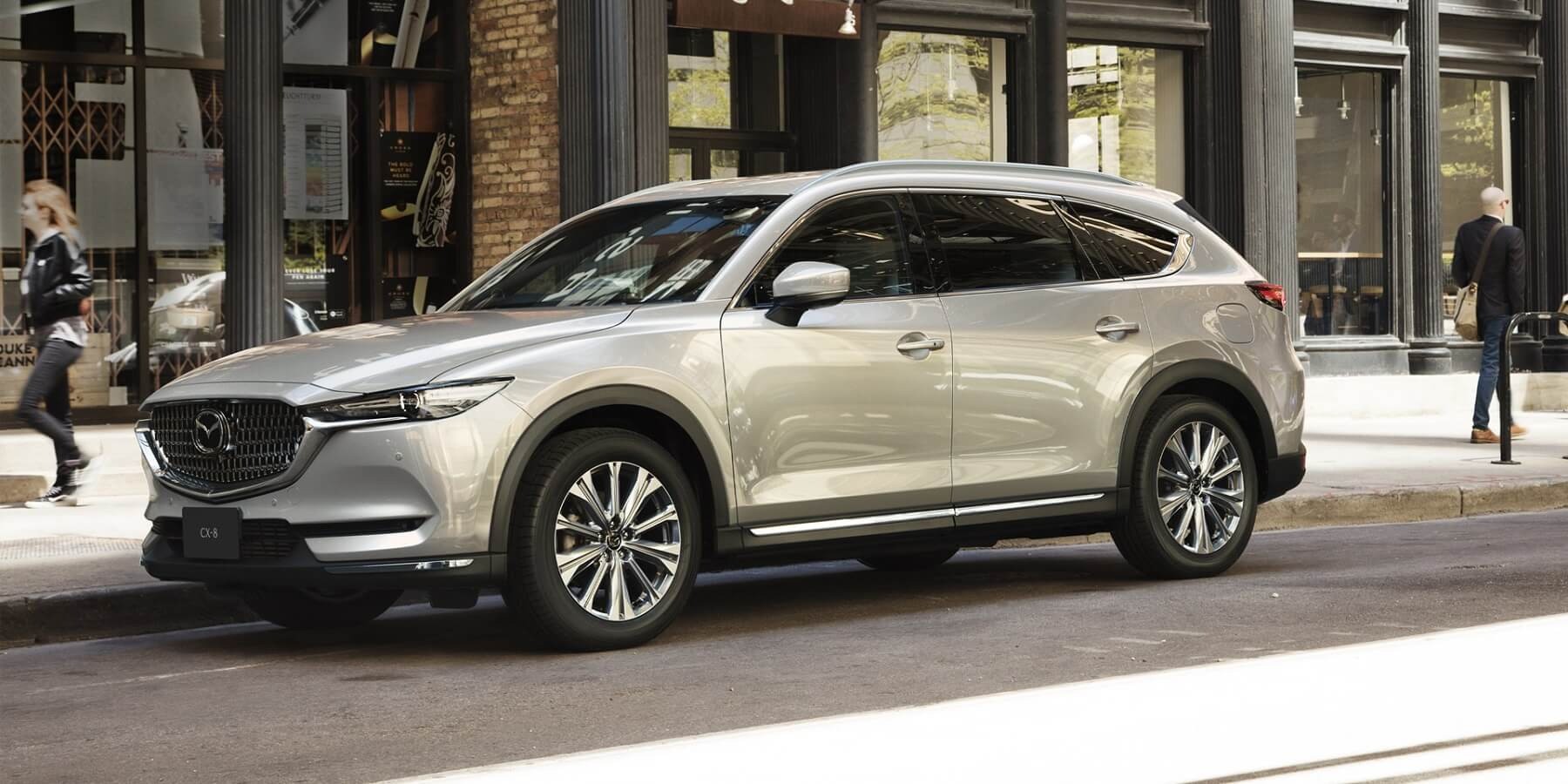 Mazda CX-8 có thiết kế ngoại thất hiện đại và tinh tế.