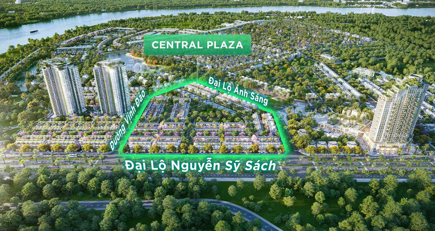 Central Plaza nằm tại vị trí đắc địa của Eco Central Park