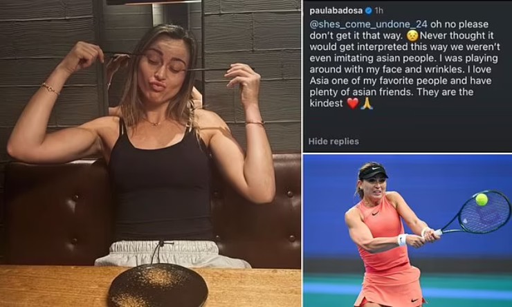 Hành động của Badosa nhận nhiều phản ứng vì khán giả cho rằng cô "xách mé" đặc thù vùng mắt của người châu Á