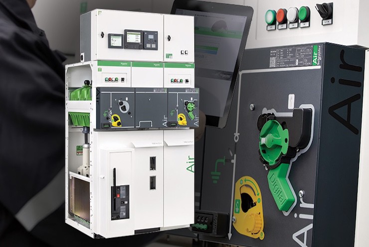 Tủ đóng cắt trung thế SM AirSeT của Schneider Electric.