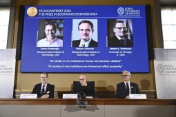 Kinh doanh - Ba nhà kinh tế học đoạt Giải Nobel Kinh tế vì nghiên cứu chênh lệch giàu nghèo