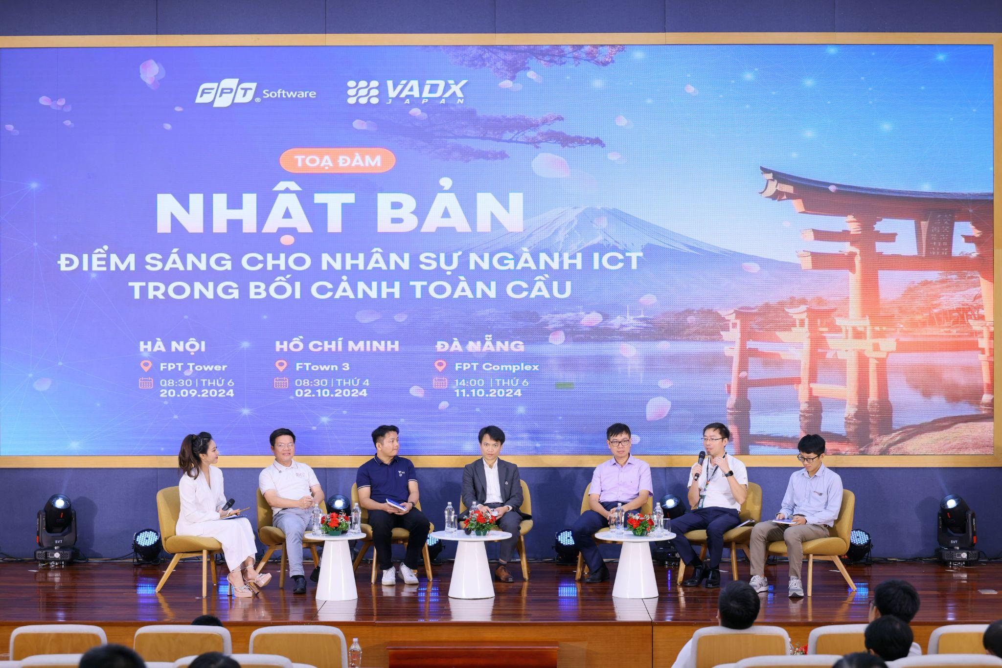 Tọa đàm “Nhật Bản: Điểm sáng cho nhân sự ngành ICT trong bối cảnh toàn cầu” tại điểm cầu Hà Nội.