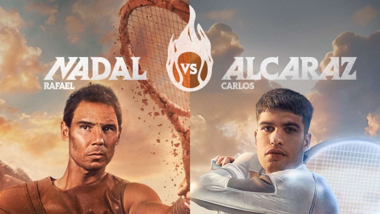 Liệu Alcaraz (bên phải) có nhường Nadal (bên trái) ở Saudi Arabia?