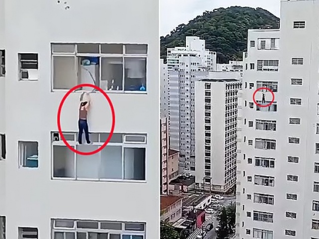 Người giúp việc bị treo lơ lửng ngoài cửa sổ tầng 16