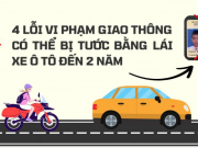 Tin tức ô tô - 4 lỗi vi phạm giao thông có thể bị tước bằng lái xe ô tô đến 2 năm