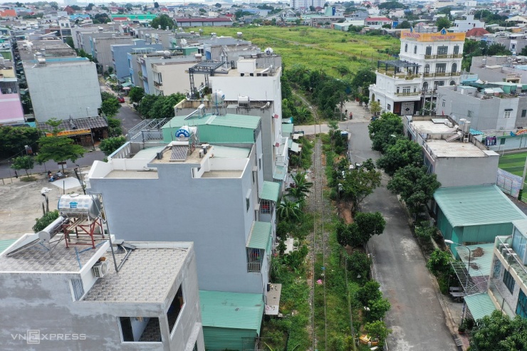 Tại khu đất hơn 64.000 m2 hiện đã có một số nhà ở được xây dựng.