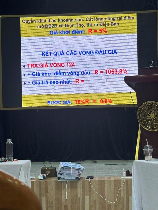 Phiên đấu giá mỏ cát diễn ra suốt 20 tiếng, kết quả trúng đấu giá gấp hàng trăm lần mức khởi điểm