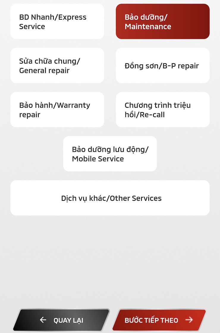 Cách đặt lịch bảo dưỡng Mitsubishi Xpander qua app - 3