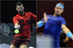 Video tennis Djokovic - Nadal: Set 2 đỉnh cao, căng thẳng tie-break (Six Kings Cup)