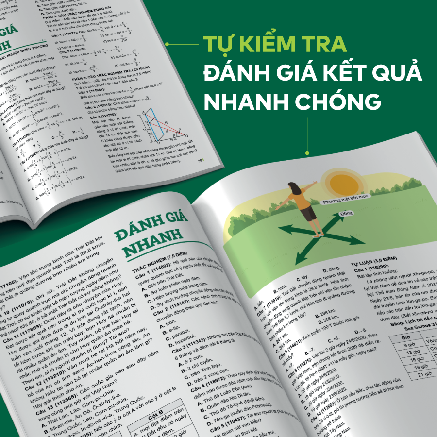 Phần “Đánh giá nhanh” cuối mỗi chuyên đề giúp học sinh dễ dàng phát hiện lỗ hổng kiến thức