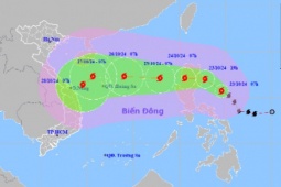 Bão Trà Mi tiến nhanh vào Biển Đông, có thể đạt cường độ cực đại giật cấp 15