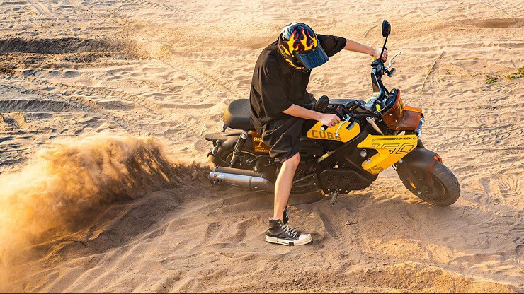 Xe ga mang vỏ bọc mô tô offroad, kích thước minibike rất hợp genZ - 11