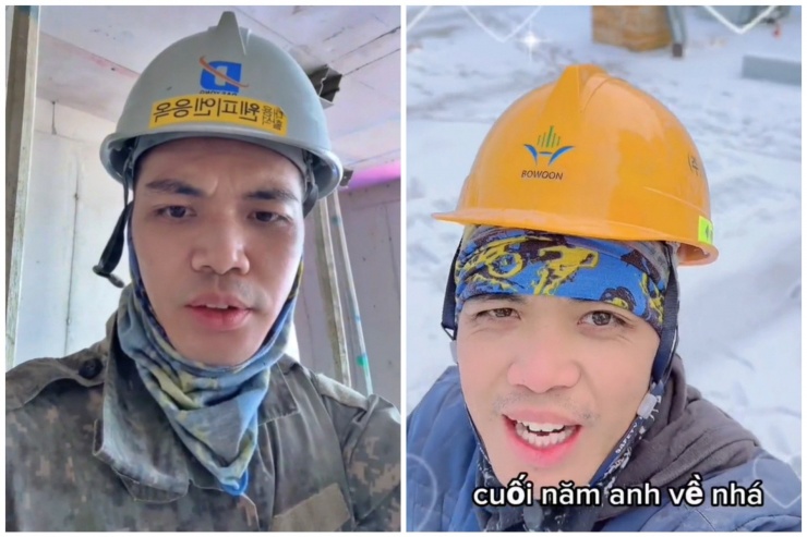 Anh Ngọc làm việc ở công trường