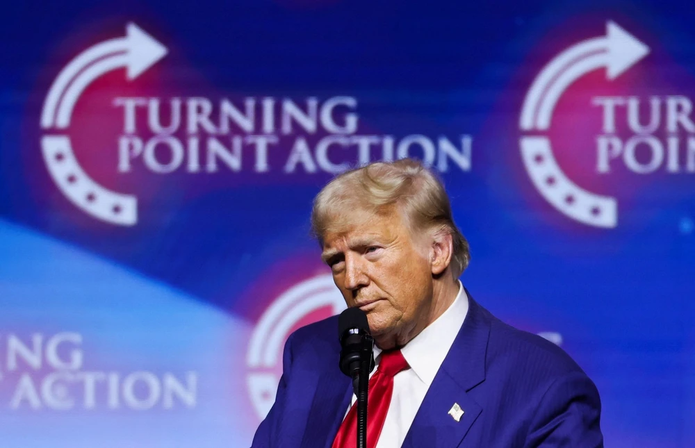 Cựu Tổng thống Donald Trump hôm 24-10. Ảnh: REUTERS