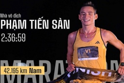 Phạm Tiến Sản phá kỷ lục chạy 42 km tại Longbien Marathon 2024