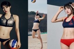 Người đẹp bóng chuyền với làn da trắng sáng, vòng eo quyến rũ