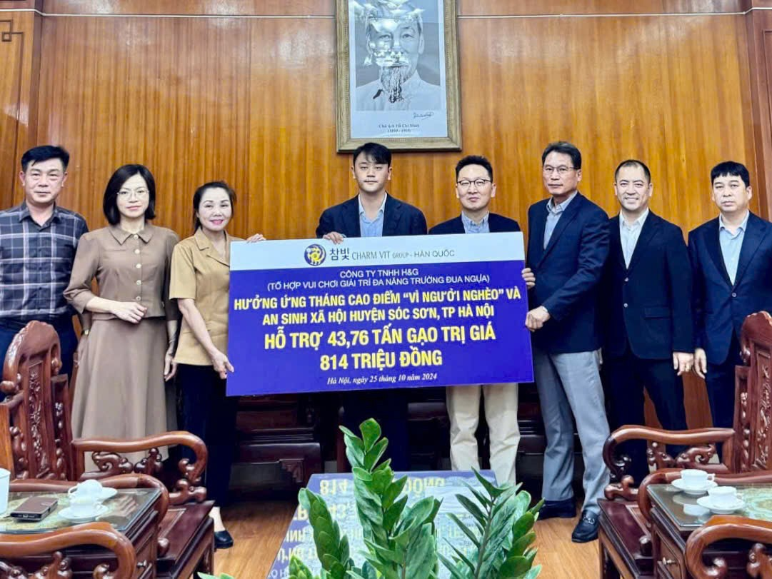 Tập đoàn Charmvit tặng quà lần 2 tại Huyện Sóc Sơn Hà Nội