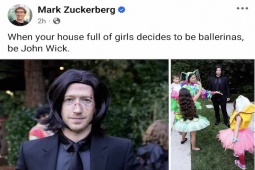 Mark Zuckerberg khoe ảnh hóa trang Halloween: Gia đình vui nhộn