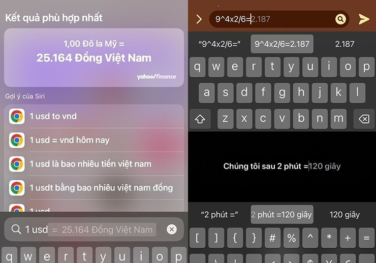 Công cụ tính toán trên iOS 18.1.