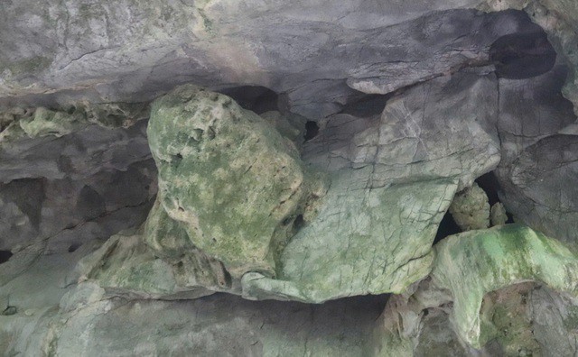 Các lớp trầm tích bên trong Hang Con Moong