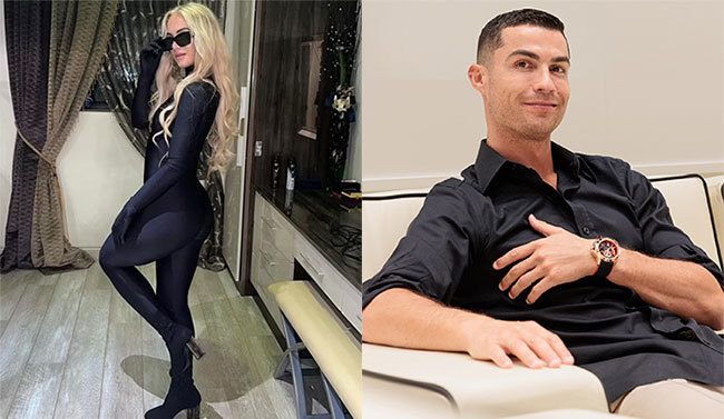 Nữ cầu thủ xinh đẹp Alisha Lehmann gắn thẻ tên C. Ronaldo trong bài đăng về Halloween. Ảnh: Instagram Alisha Lehmann