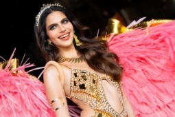 Thời trang - Hoa hậu, á hậu Hòa bình diễn áo tắm phong cách Victoria’s Secret