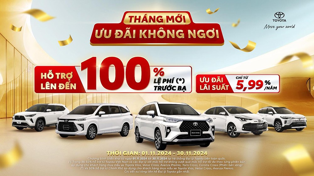 Cơ hội cuối cùng để sở hữu xe Toyota với ưu đãi 100% lệ phí trước bạ - 1