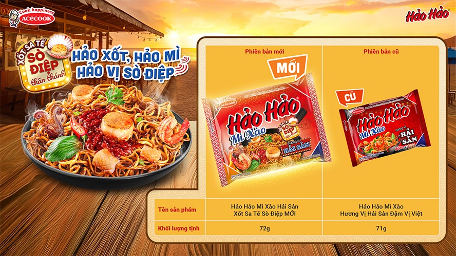 Hảo Hảo Mì Xào Hương Vị Hải Sản mang đến trải nghiệm mới lạ với xốt sa tế sò điệp - 2