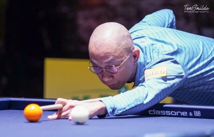Đình Luân là cơ thủ Việt Nam duy nhất đi tiếp ở ngày đấu đầu tiên World Cup Billiards Seoul 2024