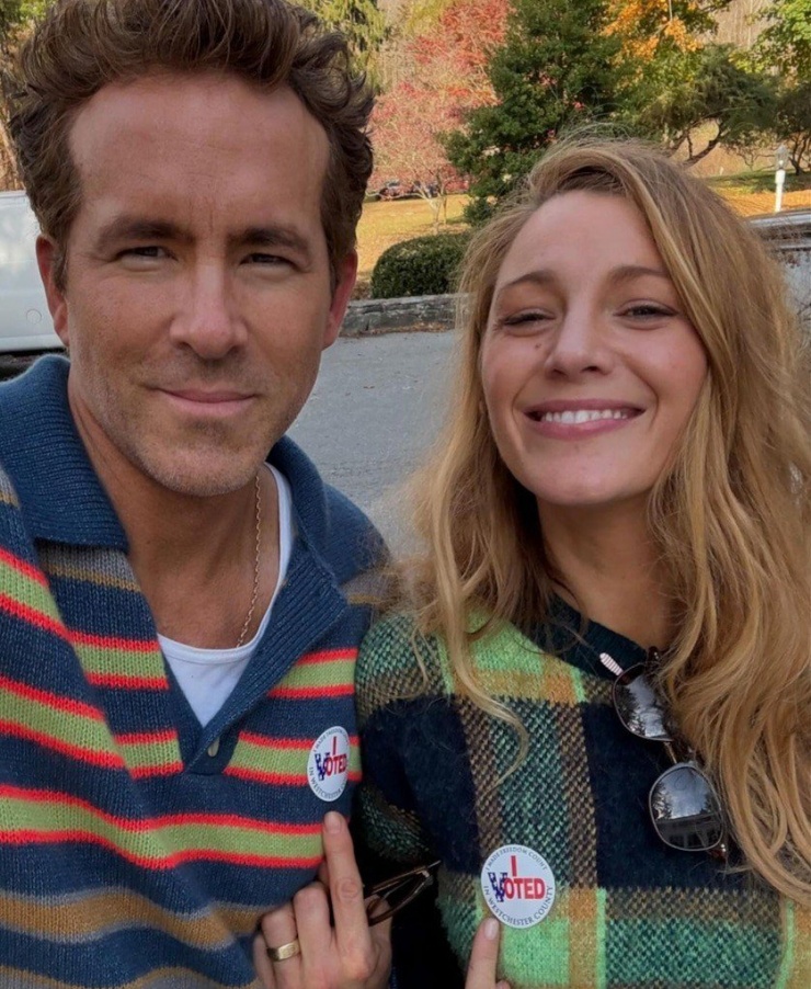 Ryan Reynolds và Blake Lively đến quận Westchester, New York, để cùng nhau bỏ phiếu. Trên trang cá nhân, bạn thân Taylor Swift kêu gọi 