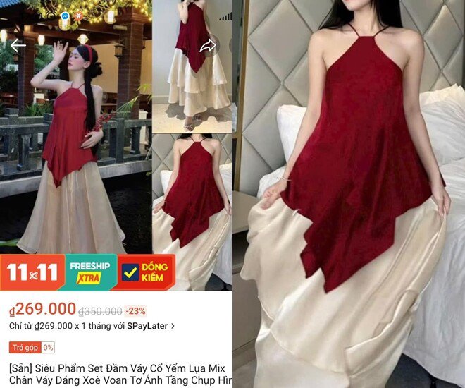 Ảnh chiếc váy do shop đăng tải.