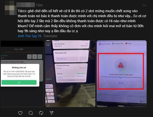 Bị huỷ vé 'Anh trai say hi' dù đã thanh toán tiền thành công, fan bức xúc: 'Như trò mèo' - 4