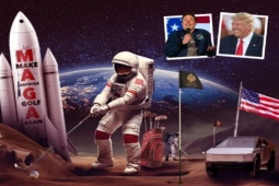 Ông Donald Trump và tỷ phú Elon Musk sẽ mang golf lên tận Sao Hỏa?