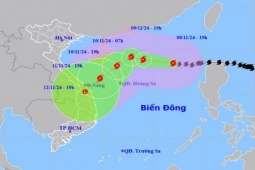 Bão số 7 đang mạnh cấp 14, giật cấp 17, liên tục chuyển hướng