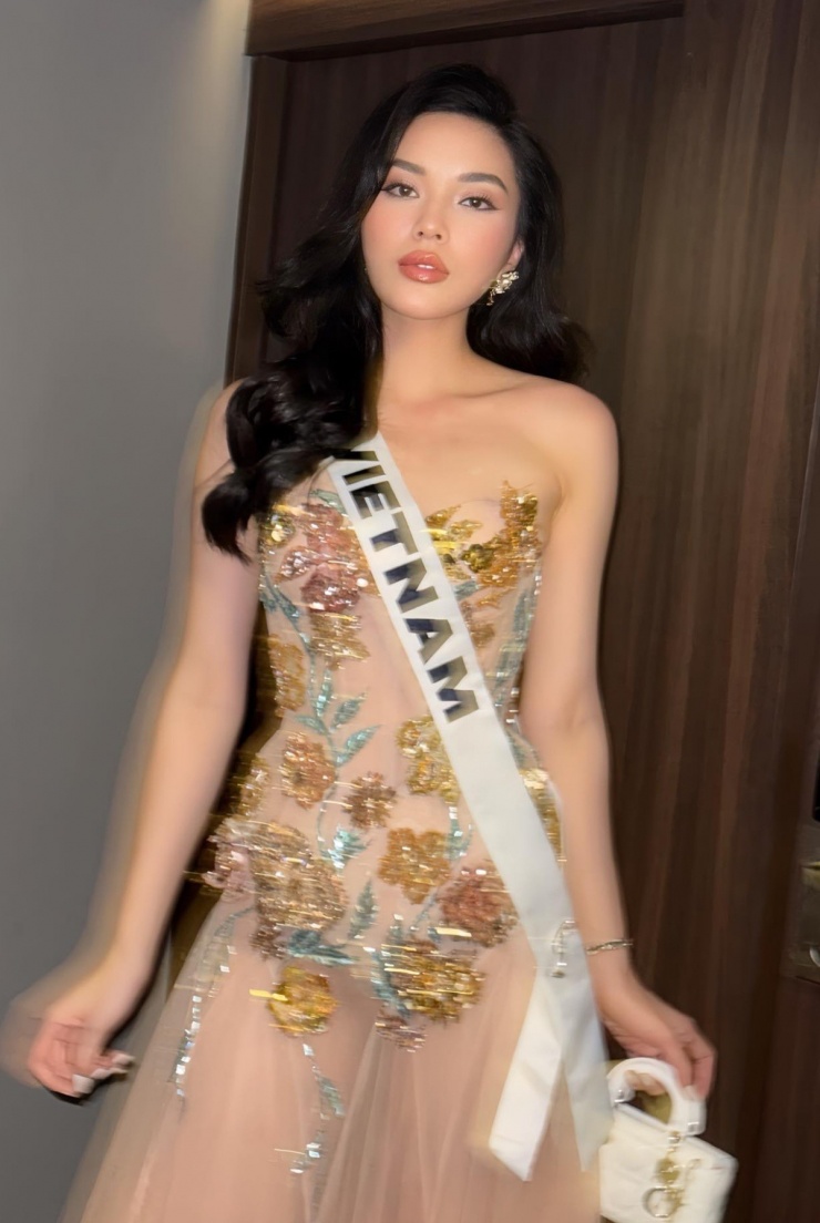 Miss Universe Vietnam 2024 vốn ưa chuộng phong cách sexy nên thường chọn những bộ cánh mỏng manh, nhiều chi tiết khoe hình thể.