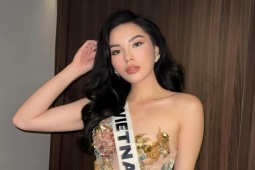 Thời trang - Hoa hậu Kỳ Duyên mặc xuyên thấu lộ nội y ở Miss Universe