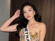 Thời trang - Hoa hậu Kỳ Duyên mặc xuyên thấu lộ nội y ở Miss Universe