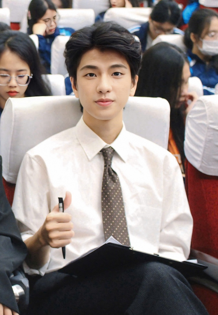 Em Giáp Hoàng Anh, sinh năm 2005, sinh viên năm thứ hai khoa Triết học của Trường ĐH Sư phạm Hà Nội.