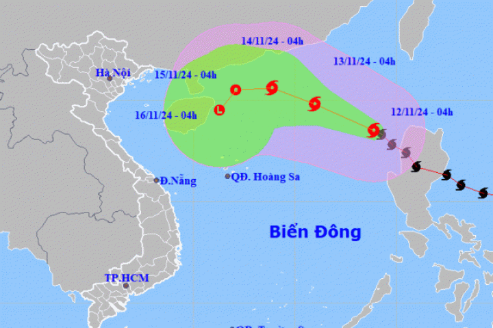 Bão Toraji vào Biển Đông