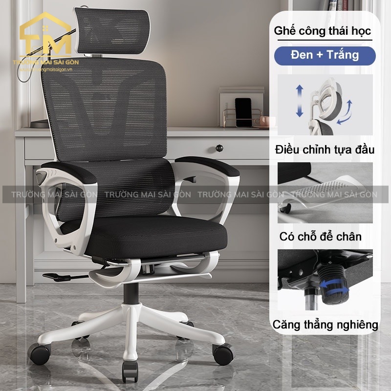 50+ mẫu ghế xoay văn phòng công thái học chính hãng giá rẻ tại TP.HCM - 2