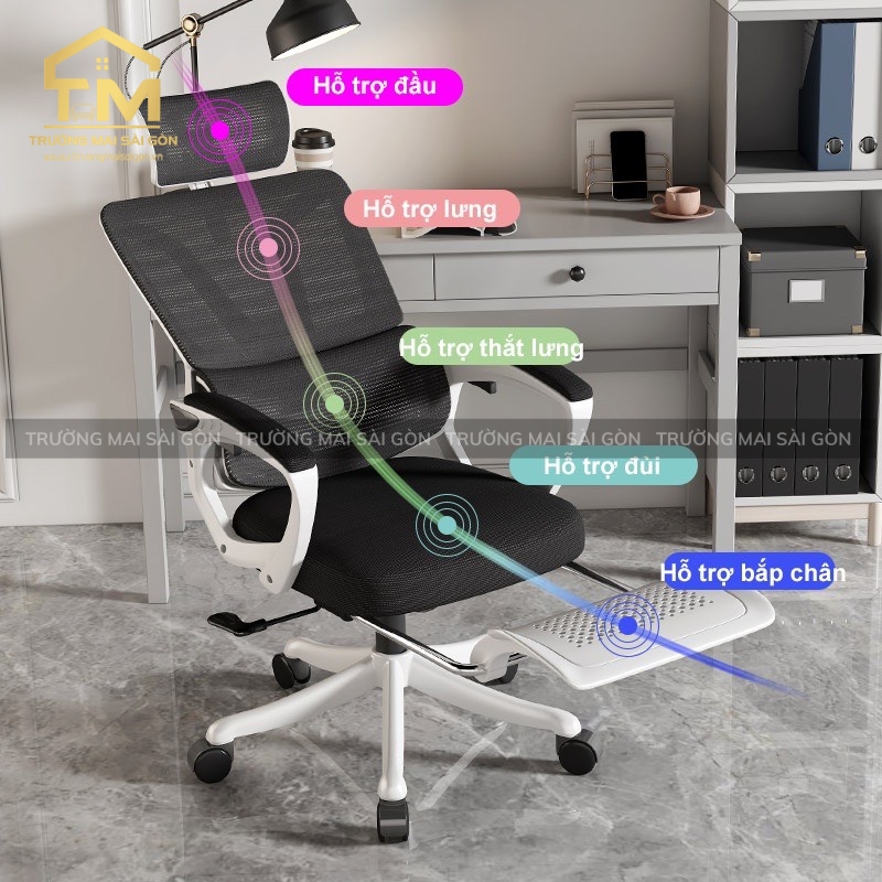 50+ mẫu ghế xoay văn phòng công thái học chính hãng giá rẻ tại TP.HCM - 4