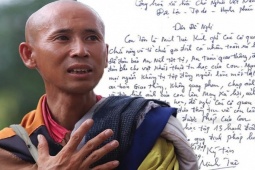Ông Thích Minh Tuệ làm đơn đề nghị người dân không đăng ảnh ông lên mạng