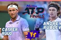 Video tennis Ruud - Rublev: 3 set căng thẳng, giành vé xứng đáng (ATP Finals)