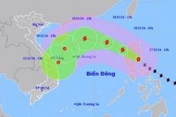 Siêu bão Man-yi giật trên cấp 17, di chuyển nhanh hướng vào miền Trung