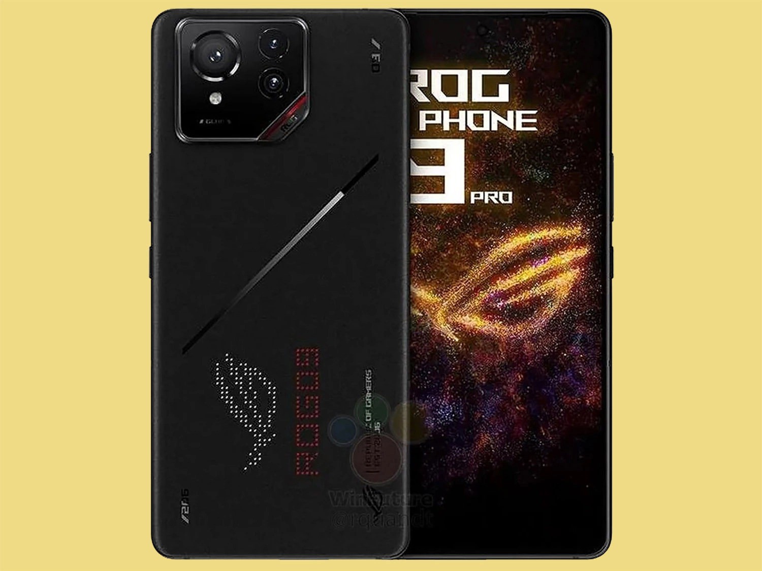 Hình ảnh render chính thức của mẫu Asus ROG Phone 9 Pro.