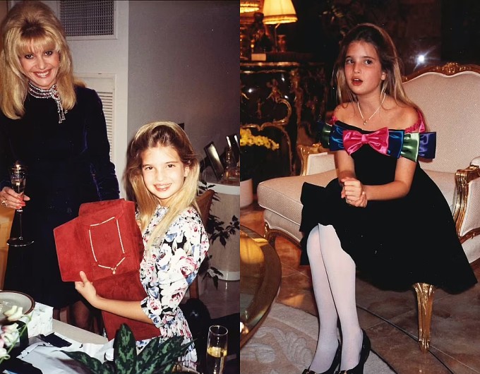 Ivanka khoe chiếc vòng cổ ngọc trai
xa xỉ được cha mẹ tặng.