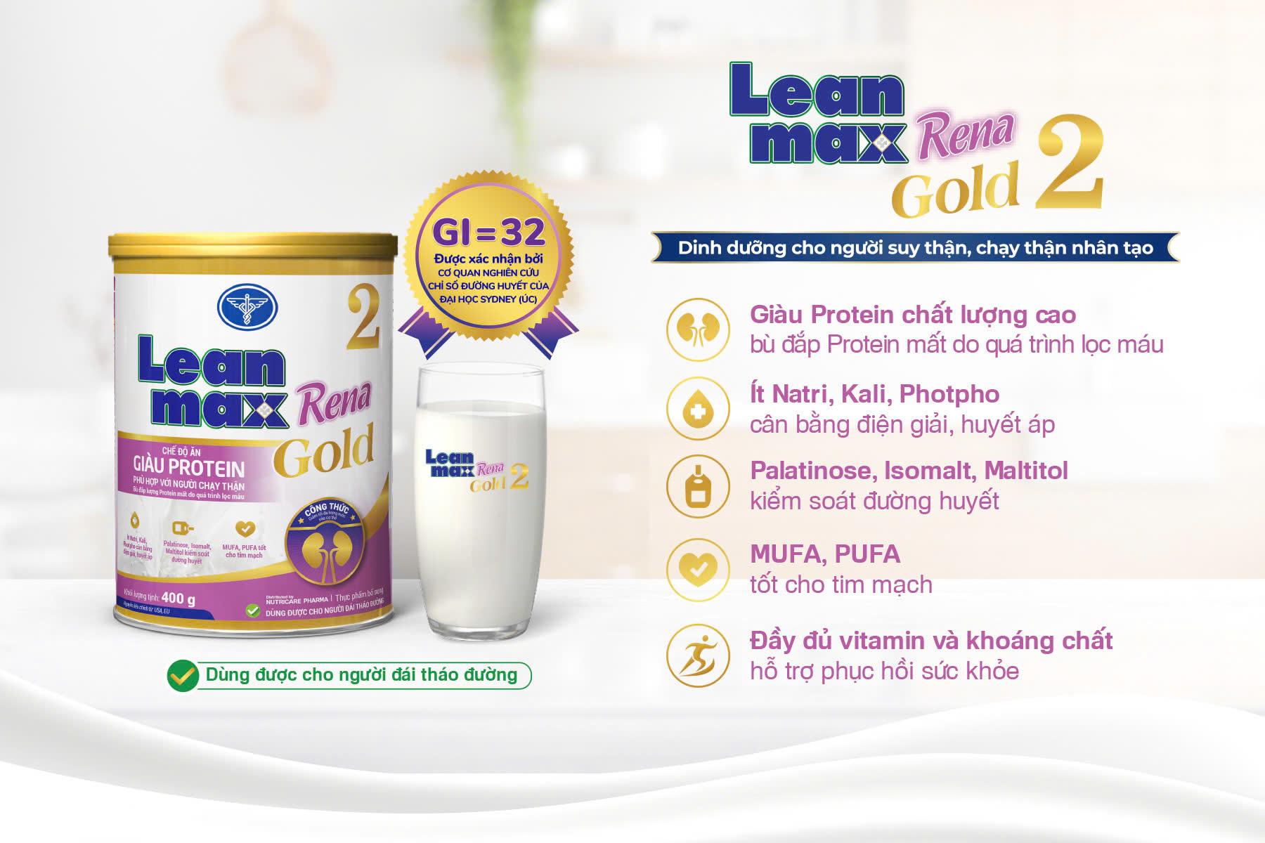 Leanmax Rena Gold 2 – Dinh dưỡng cho người chạy thận